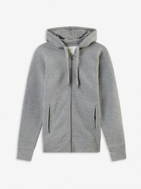 Sweat Femme zip gris "Orphée"